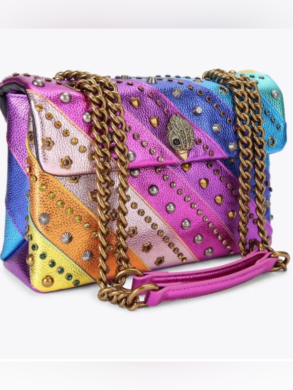 RARE & RETAIL SOLD OUT: Kurt Geiger London Studded Rainbow Kensington RETIRED🩷 - Picture 2 of 9